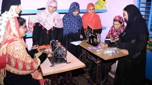Muslim Women training for Tailoring machine