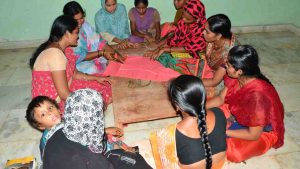 Pattern cutting skill training for destitute women
